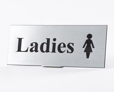 An image of Acrylic Picture Sign - Ladies - 175mm x 50mm