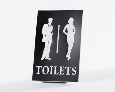 An image of Acrylic Picture Sign - Toilets