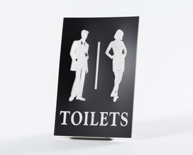 Product Image for Acrylic Picture Sign - Toilets