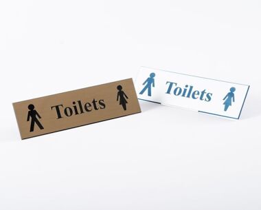 Product Image for Acrylic Picture Sign - Toilets - 175mm x 50mm