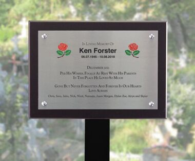An image of Stainless Steel Memorial Tree Plaque - 400mm x 300mm (A3)