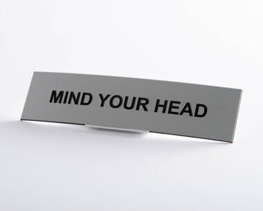 Product Image for Mind Your Head Sign - 300mm x 75mm