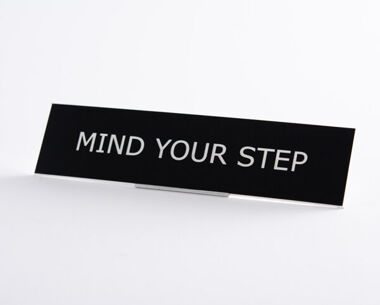 Product Image for Mind Your Step Sign - 200mm x 50mm