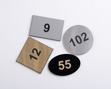 An image of Acrylic Room Numbers - 65mm x 65mm - Square