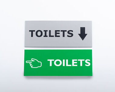 An image of Toilet Sign - 450mm x 150mm