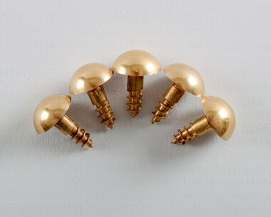 An image of 15mm Brass Screws and Brass Domed Caps (pkt of 5)