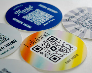 Product Image for Colour Aluminium Anodic QR Code Aluminium Table Numbers - 70mm