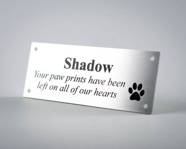An image of Stainless Steel Memorial Pet Plaque