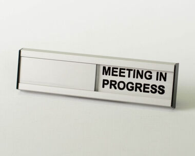 Product Image for Meeting In Progress Slider Sign - 40mm - 200mm Long