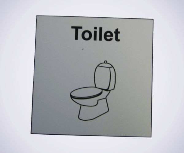 Acrylic Picture Sign - Toilet
