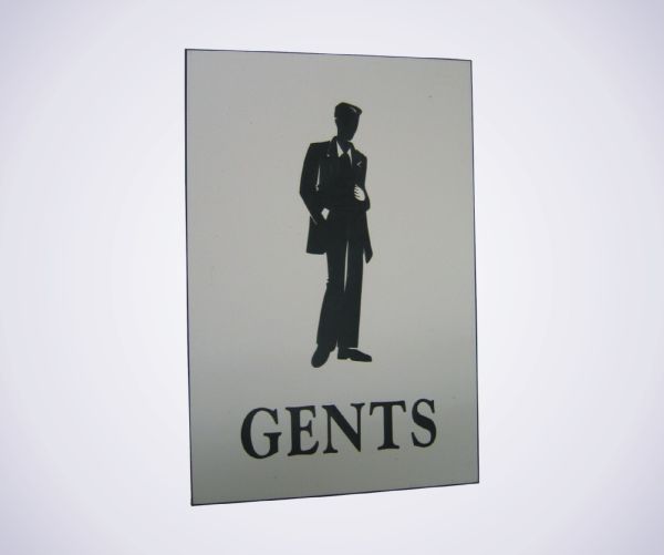 Acrylic Picture Sign - Gents