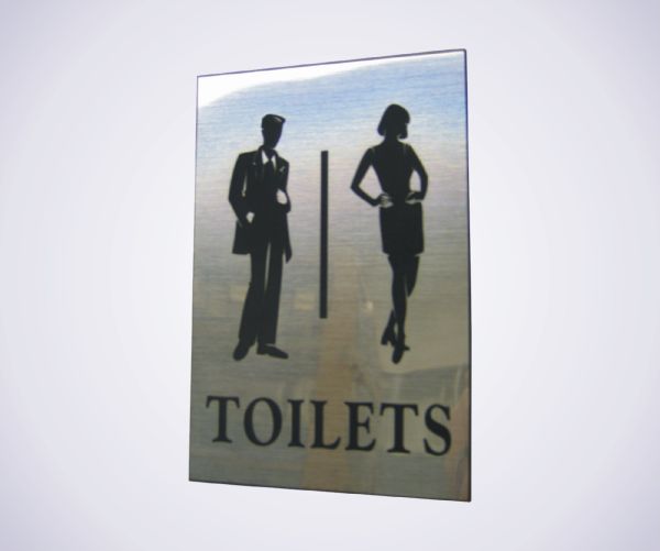 Acrylic Picture Sign - Toilet