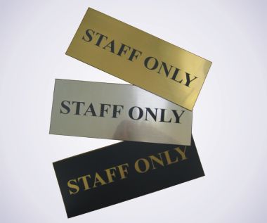 Product Image for Staff Only Sign