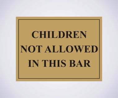 An image of No Children Notice - 200mm x 150mm
