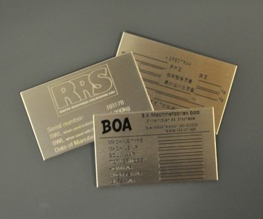 An image of Etched Stainless Steel Labels 100mm x 50mm