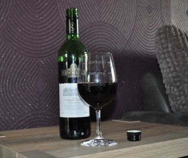 Engraved Novelty Wine Glass - 'Don't Ask'