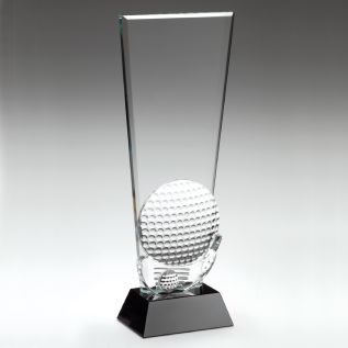 Clear / Black Glass Golf Tower Award CBG7