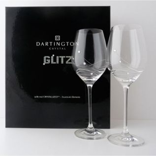 Engraved Wine Glasses - Dartington Glitz (Pairs)