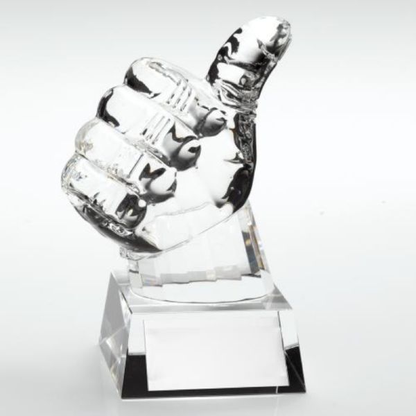 Glass Thumbs Up Award JR19-JB700