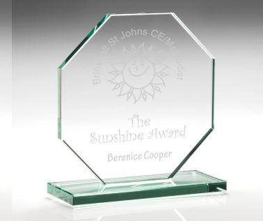 An image of Octagonal Jade Corporate Award - 152mm