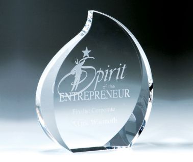 Product Image for Free-Standing Crystal Flame Award