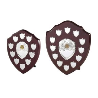Product Image for Traditional Presentation Shield with Personalised Victory Centre - 10&quot; c/w 10 s/shields