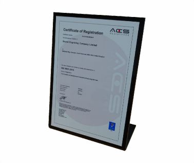 Product Image for Free Standing ISO Certificate - A5 (210mm x 150mm)