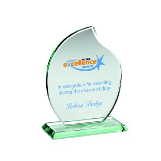 Printed Jade Glass Flame Award