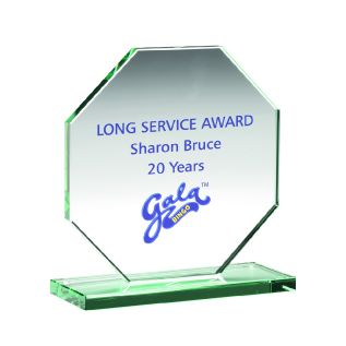Product Image for Printed Octagonal Jade Glass Award