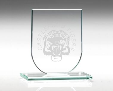 An image of U-Shape Jade Business Trophy - 95mm