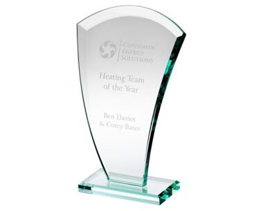 Product Image for Clear Glass Fan Award - 165mm