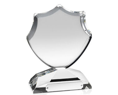 Product Image for Crystal 5-Point Shield Award with Engraving Plate