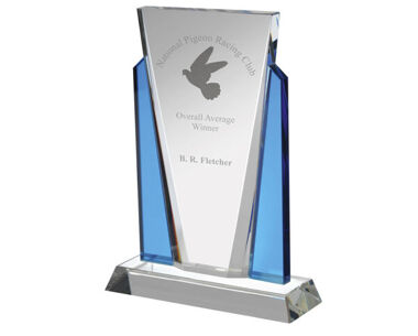 Product Image for Clear &amp; Blue Crystal Tower - 7.25&quot;