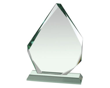 An image of Jade Glass 'Ice-Berg' Award - 8.5"