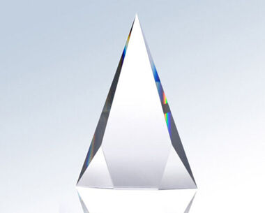 An image of Triangular Crystal Trophy Award
