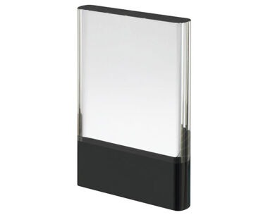 Product Image for Clear &amp; Black Glass Presentation Award - 7&quot;