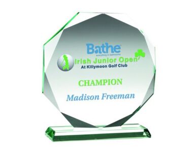 Product Image for Printed Octagonal Topaz Glass Award