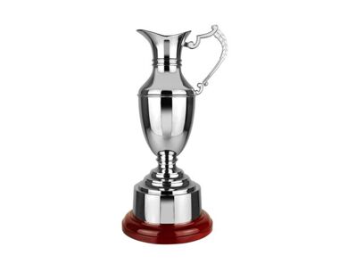 Product Image for Silver Claret Golf Jug with Rosewood Base - 10.25&quot;