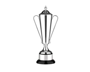 An image of Silver Staffordshire Sports Cup on Black Base - 13.75"