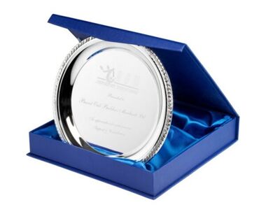 Product Image for Silver Sports Salver with Rope-Edging
