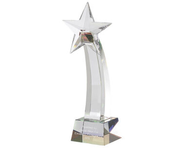 An image of Crystal Shooting Star Award - 8"