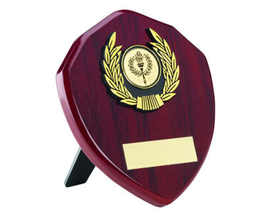 An image of Rosewood Shield with Interchangeable Wreath Centre - 125mm