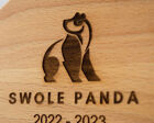 Engraved Sustainable Wooden Award Circle Close up