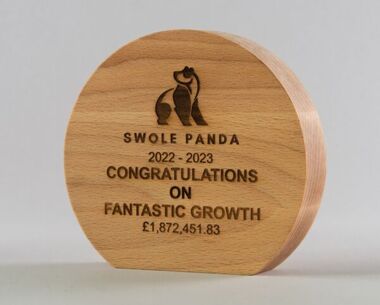 Product Image for Engraved Sustainable Wooden Circle Award - 185mm Dia