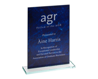 Product Image for Blue Marble Portrait Glass Award - 165mm