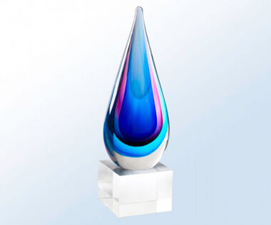 An image of Blue & Pink Teardrop Award