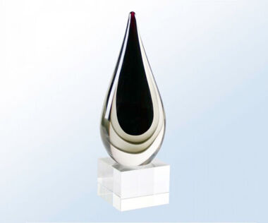 An image of Black & Clear Teardrop Award