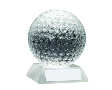 An image of 3D Glass Golf Ball - 3"