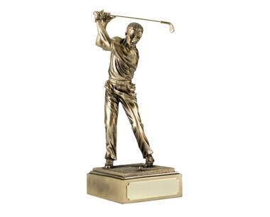 An image of Male Golfer 'Mid Swing' in Light Bronze - 6"