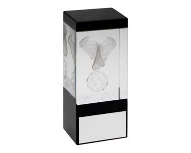 Product Image for Clear &amp; Black Glass Football Trophy - 102mm